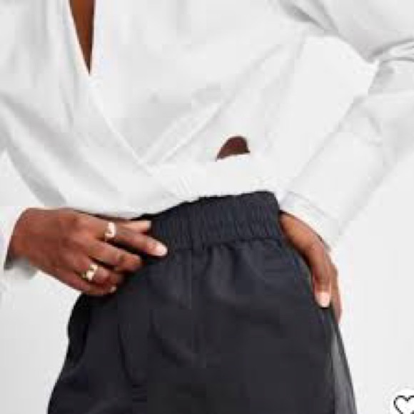 FUTURE COLLECTIVE Kahlana Barfield Brown Asymmetrical Long Sleeve Shirt Dress - Picture 2 of 4